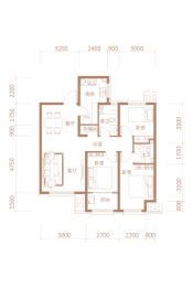 桃李春晓3室2厅1厨2卫建面115.14㎡