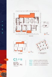 融创九熙府4室2厅1厨2卫建面123.00㎡