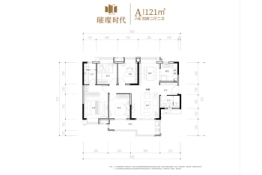 璀璨时代4室2厅1厨2卫建面121.00㎡