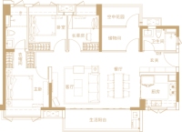 115㎡横厅户型图