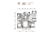 1期133㎡琅阅平层户型图