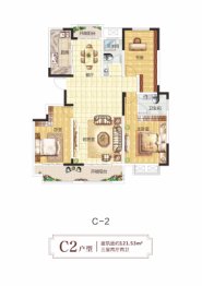 恒康·太阳城3室2厅1厨2卫建面121.53㎡