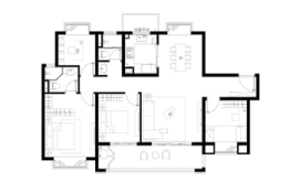 中铁·逸都4室2厅1厨2卫建面132.00㎡