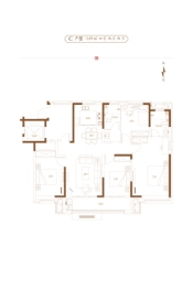 蓝石缘溪堂4室2厅1厨2卫建面149.00㎡