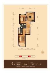祥云里2室2厅1厨1卫建面82.12㎡