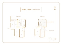 B栋建面187平复式户型