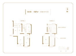 世茂天越5室3厅1厨3卫建面187.00㎡