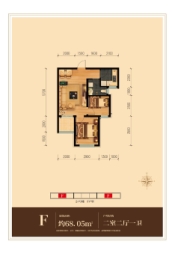 祥云里2室2厅1厨1卫建面68.05㎡