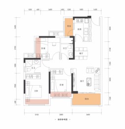 德威花园3室2厅1厨2卫建面97.00㎡