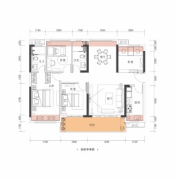 德威花园4室2厅1厨2卫建面130.00㎡