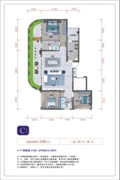 清凤·龙栖海岸3室2厅1厨2卫建面108.00㎡