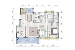 九烨·鼎观世界·兰庭4室2厅1厨2卫建面143.00㎡