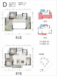 阳光溪山美地3室2厅1厨3卫建面116.47㎡