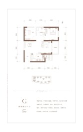 金沙湖高尔夫观邸2室2厅1厨1卫建面70.00㎡