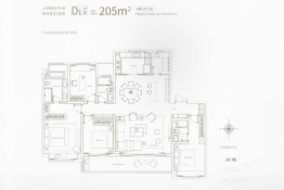 中海·阅澄江4室2厅1厨3卫建面205.00㎡