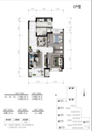 霸州阳光郡2室2厅1厨1卫建面86.00㎡