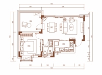 建面约52.47平户型