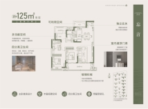 上华东庐F户型-建筑面积约125㎡