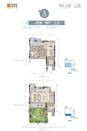 佳兆业·晓岸云起4室2厅1厨3卫建面140.00㎡