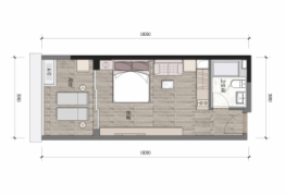 万科双月湾1室1卫建面42.00㎡