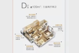 新佳雅筑3室2厅1厨2卫建面109.00㎡