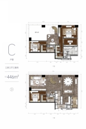 民盈·国贸中心3室3厅2厨4卫建面446.00㎡