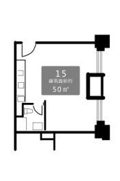 富力城市广场1室1厅1厨1卫建面50.00㎡