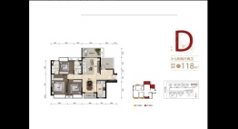 华润·崇左置地广场3室2厅1厨2卫建面118.00㎡