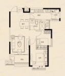 建面约79平米户型