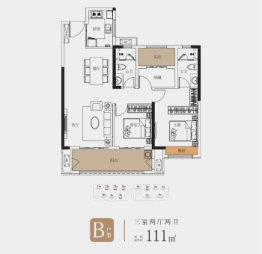 兴进珺府3室2厅1厨2卫建面111.00㎡