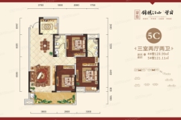 锦绣江山·望府3室2厅1厨2卫建面120.99㎡