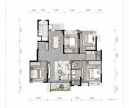 阳光城翡丽湾4室2厅1厨2卫建面123.00㎡