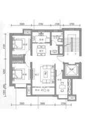 盛唐府3室2厅1厨1卫建面107.00㎡