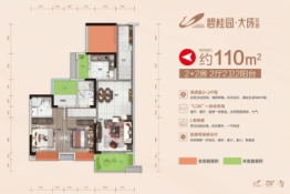 廉江碧桂园·大成花园2室2厅1厨2卫建面110.00㎡