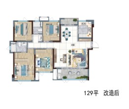 德化隆恩阳光城丽景湾4室2厅1厨2卫建面129.00㎡