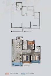 明煦源赋里3室2厅1厨2卫建面89.00㎡