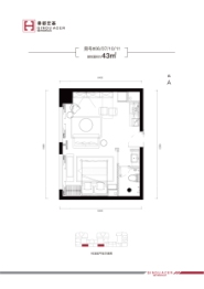 汉湖天璟建面43.00㎡