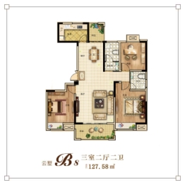 居易·西郡原著3室2厅1厨2卫建面127.58㎡