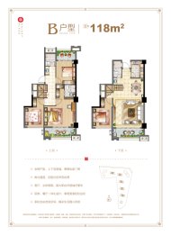 银河广场4室2厅1厨3卫建面118.00㎡