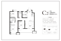 C2户型120㎡3室2厅2卫