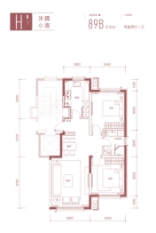 伟峰·初晓2室2厅1厨1卫建面89.00㎡