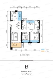 滨江·翡翠城3室2厅1厨2卫建面110.00㎡