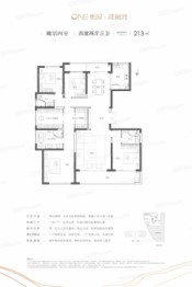 奥园璞樾湾4室2厅1厨3卫建面213.00㎡