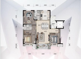 四平碧桂园名门时代3室2厅1厨2卫建面122.00㎡