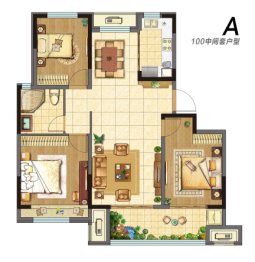 新鸥鹏教育城3室2厅1厨1卫建面99.00㎡