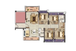 东建·凯旋新城4室2厅1厨2卫建面128.00㎡