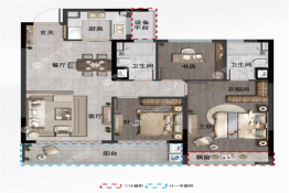 绿城·桂语江南3室2厅1厨2卫建面105.00㎡