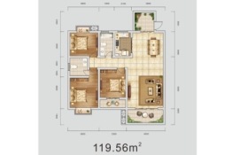 东方雅居3室2厅1厨2卫建面119.56㎡