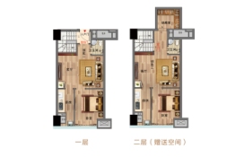 鸿顺世纪城·云墅3室2厅1厨2卫建面55.00㎡