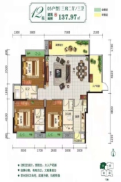 城市春天3室2厅1厨3卫建面137.97㎡